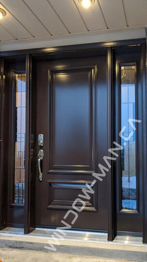 entry doors near me with sidelights in antique brown full stained glass executive panels