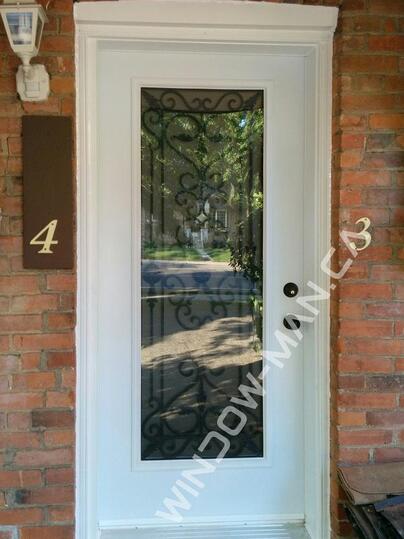 exterior steel doors with glass single in white with port stanly full wrought iron glass